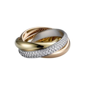 Кольцо Cartier Trinity с бриллиантами