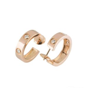 Серьги Cartier Love розовое золото