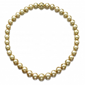 Mikimoto Ожерелье из золотистого жемчуга 10,2-13 мм