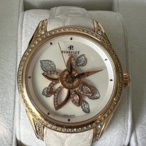 Золотые часы Perrelet Double Rottor&Diamond Flower в отличном состоянии