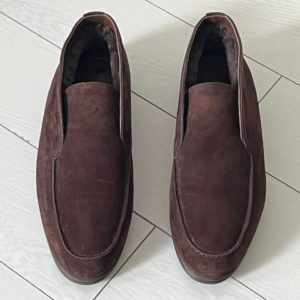Замшевые ботинки Loro Piana на меху в отличном состоянии